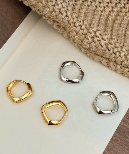 スクエア フープピアス