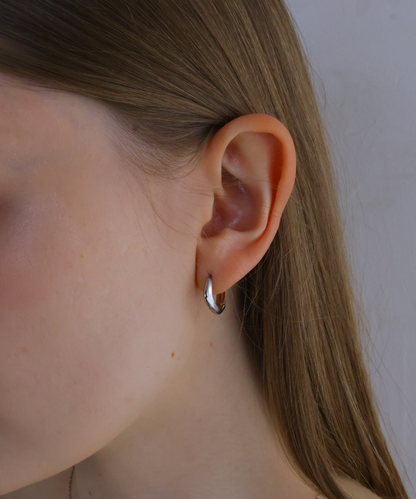 スクエア フープピアス