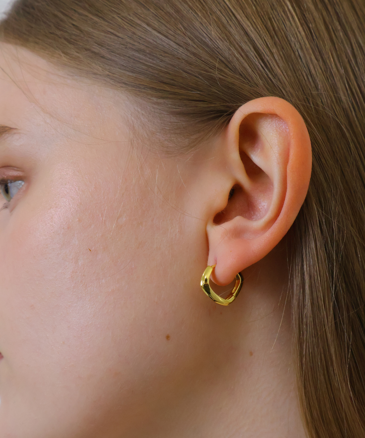 スクエア フープピアス