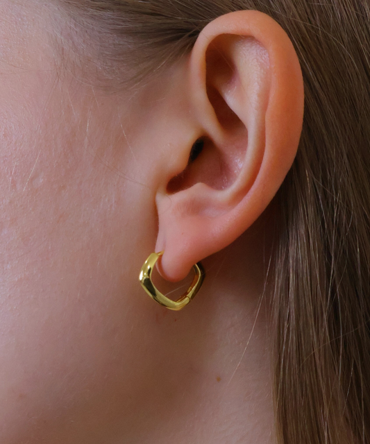 スクエア フープピアス