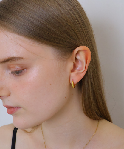 スクエア フープピアス