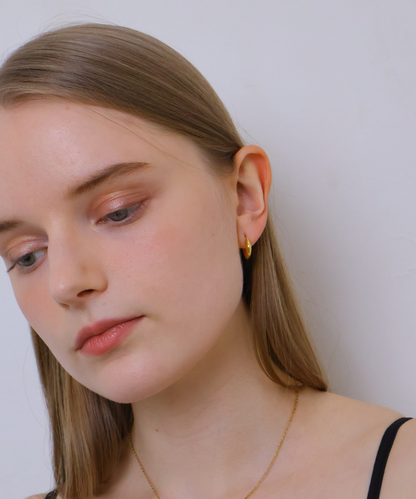 スクエア フープピアス