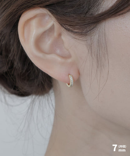stone line hoop pierce