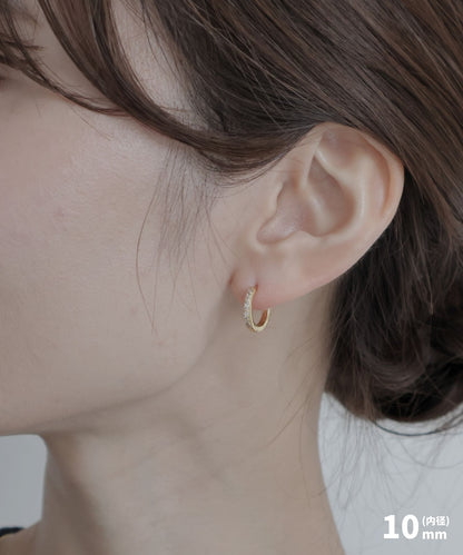 stone line hoop pierce