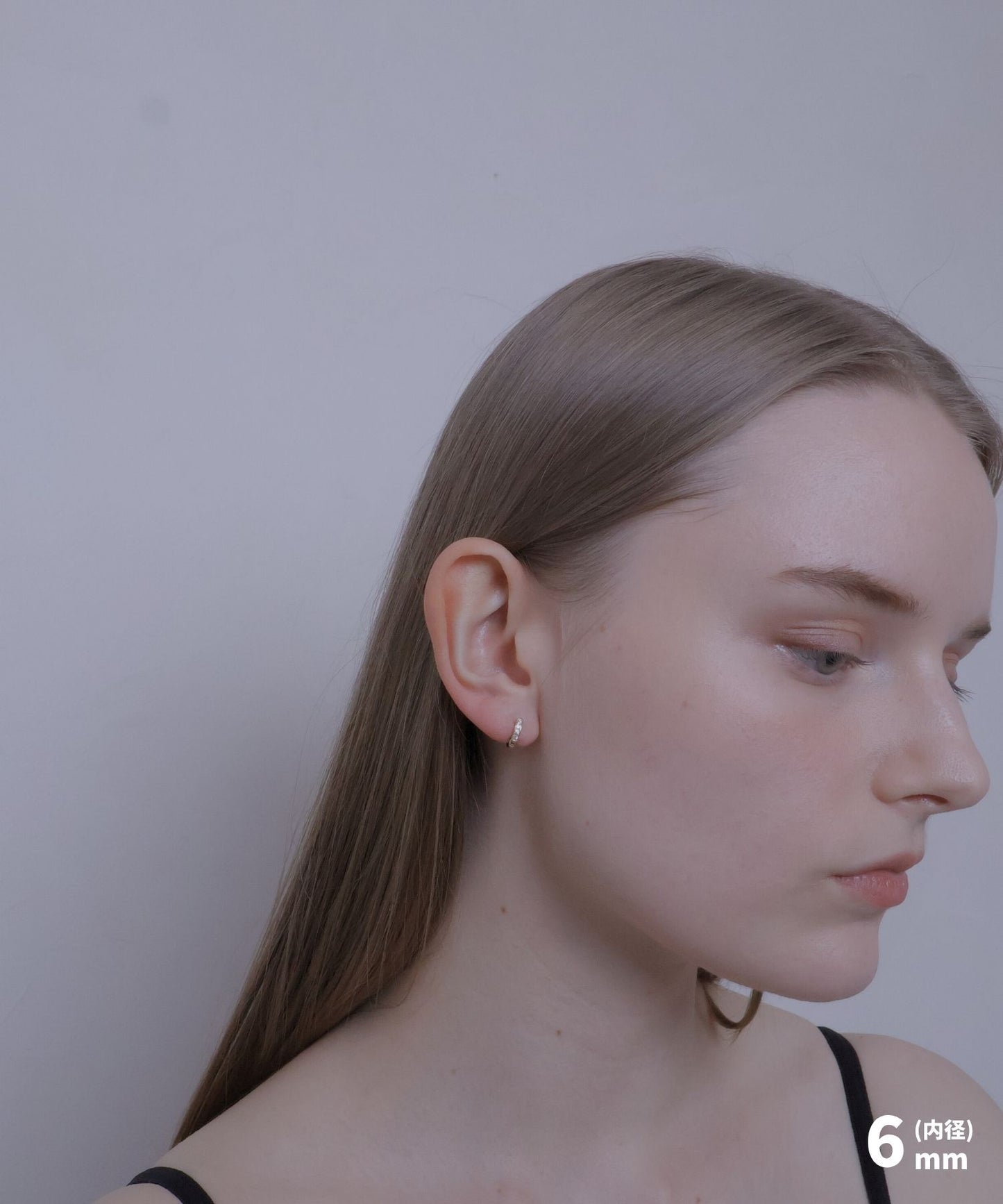 stone line hoop pierce