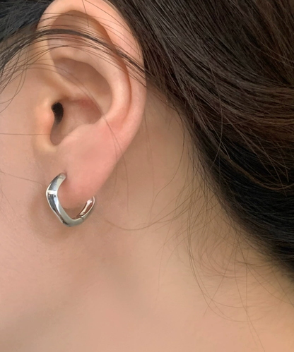 スクエア フープピアス