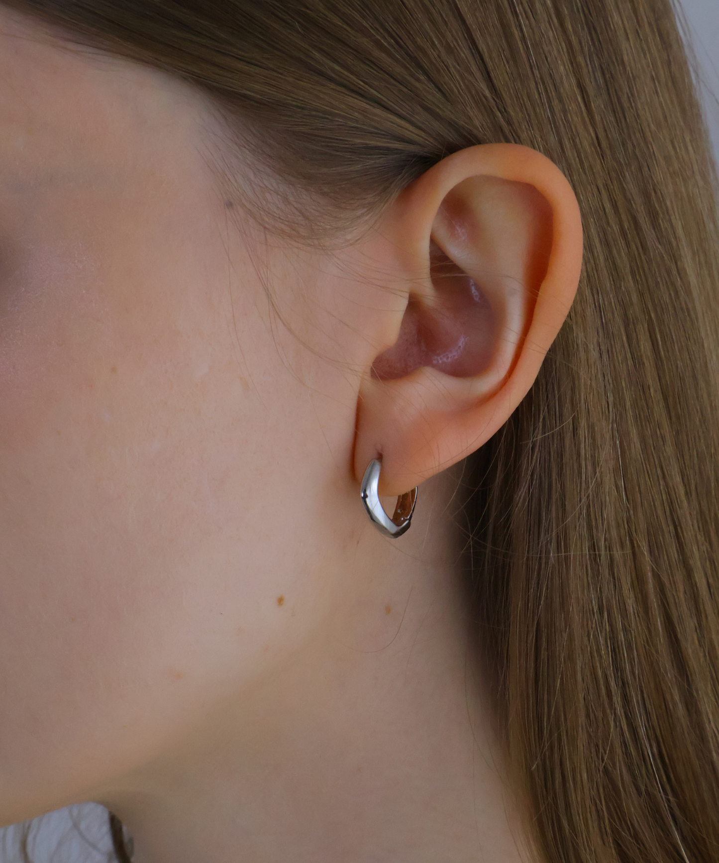 スクエア フープピアス