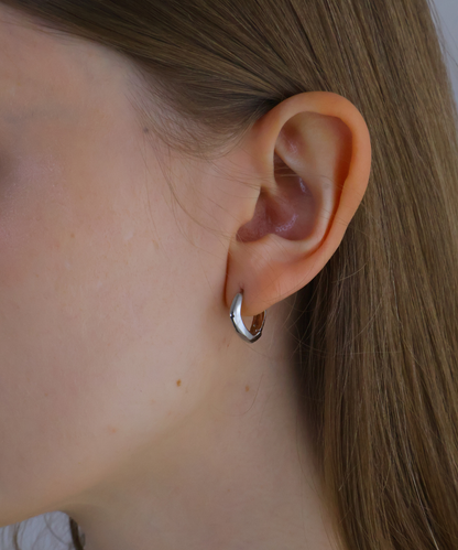 スクエア フープピアス