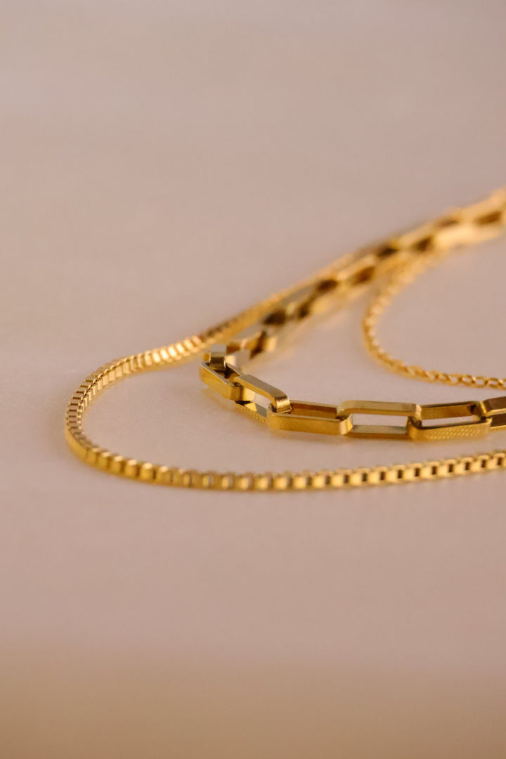 triple chain necklace